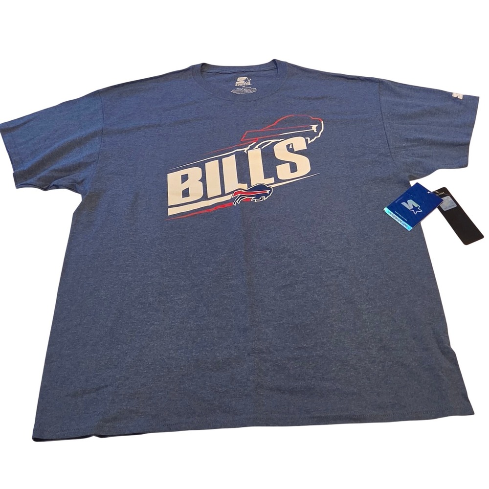 Starter T-Shirt Mens XL Blue NEW Buffalo Bills NFL Graphic Tee Crew Neck